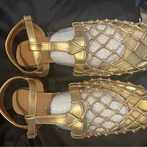 Chic Gold Women's Sandals